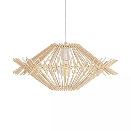 SASSO 999-0201 Boho Κρεμαστό Φωτιστικό Οροφής με Ντουί 1 x E27 AC 220-240V IP20 - Μπεζ - Μ50 x Π50 x Y23cm