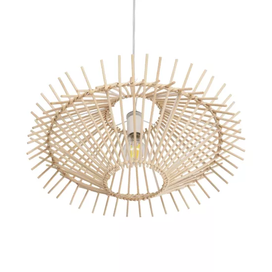 SASSO 999-0201 Boho Κρεμαστό Φωτιστικό Οροφής με Ντουί 1 x E27 AC 220-240V IP20 - Μπεζ - Μ50 x Π50 x Y23cm
