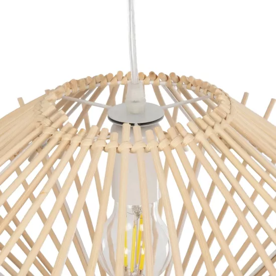 SASSO 999-0201 Boho Κρεμαστό Φωτιστικό Οροφής με Ντουί 1 x E27 AC 220-240V IP20 - Μπεζ - Μ50 x Π50 x Y23cm