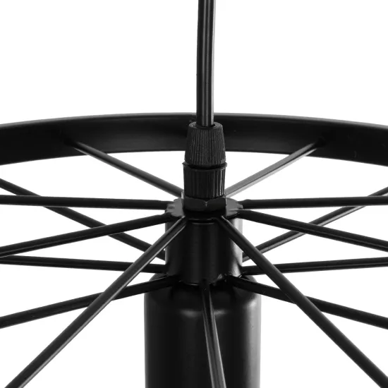 CASTOR 999-0228 Vintage Κρεμαστό Φωτιστικό Οροφής με Ντουί 1 x E27 AC 220-240V IP20 - Μαύρο - Μ30 x Π30 x Υ11cm