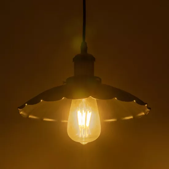 MARGI 999-0229 Vintage Κρεμαστό Φωτιστικό Οροφής με Ντουί 1 x E27 AC 220-240V IP20 - Μαύρο & Χρυσό - Μ26 x Π26 x Υ14cm