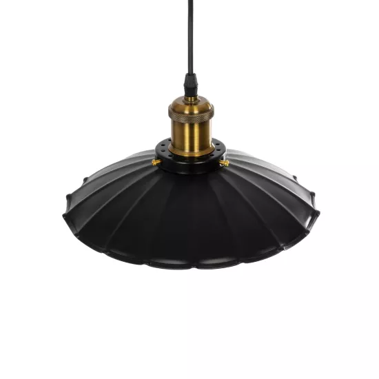 MARGI 999-0229 Vintage Κρεμαστό Φωτιστικό Οροφής με Ντουί 1 x E27 AC 220-240V IP20 - Μαύρο & Χρυσό - Μ26 x Π26 x Υ14cm