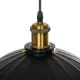 MARGI 999-0229 Vintage Κρεμαστό Φωτιστικό Οροφής με Ντουί 1 x E27 AC 220-240V IP20 - Μαύρο & Χρυσό - Μ26 x Π26 x Υ14cm