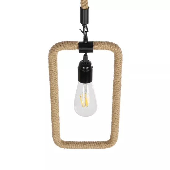 MALVERN 999-0234 Vintage Κρεμαστό Φωτιστικό Οροφής με Ντουί 1 x E27 AC 220-240V IP20 - Μαύρο & Μπεζ - Μ18.5 x Π4 x Υ41.5cm