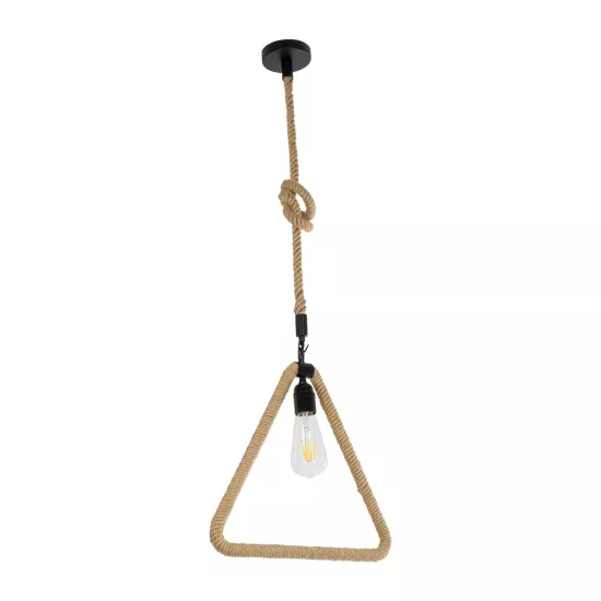 MALVERN 999-0235 Vintage Κρεμαστό Φωτιστικό Οροφής με Ντουί 1 x E27 AC 220-240V IP20 - Μαύρο & Μπεζ - Μ38 x Π4 x Υ42.5cm