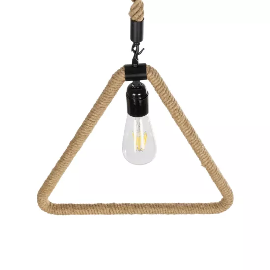 MALVERN 999-0235 Vintage Κρεμαστό Φωτιστικό Οροφής με Ντουί 1 x E27 AC 220-240V IP20 - Μαύρο & Μπεζ - Μ38 x Π4 x Υ42.5cm