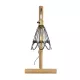 ELMA 999-0239 Μοντέρνο Επιτραπέζιο Φωτιστικό Πορτατίφ Μονόφωτο 1 x E27 IP20 Μπεζ Ξύλο με Μαύρο Μέταλλο - Μ35 x Π20 x Υ43cm