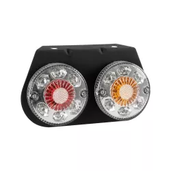  TAILIGHT 999-0251 Πίσω Φανάρι Οχημάτων LED 9W 360lm 180° DC 24V Αδιάβροχο IP66 Πορτοκαλί & Κόκκινο & Ψυχρό Λευκό 6000K - Μ18.5 x Π5 x Υ10cm - Πακέτο 2 Τεμαχίων - 1 Χρόνο Εγγύηση