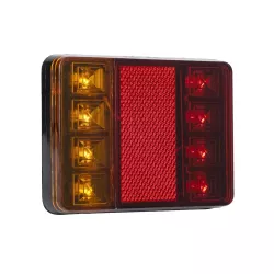 TAILIGHT 999-0255 Πίσω Φανάρι Οχημάτων LED 9W 360lm 140° DC 12V Αδιάβροχο IP66 Πορτοκαλί & Κόκκινο & Ψυχρό Λευκό 6000K - Μ12 x Π9.5 x Υ2cm - Πακέτο 2 Τεμαχίων - 1 Χρόνο Εγγύηση
