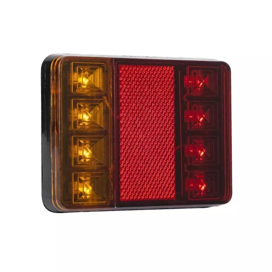 TAILIGHT 999-0255 Πίσω Φανάρι Οχημάτων LED 9W 360lm 140° DC 12V Αδιάβροχο IP66 Πορτοκαλί & Κόκκινο & Ψυχρό Λευκό 6000K - Μ12 x Π9.5 x Υ2cm - Πακέτο 2 Τεμαχίων - 1 Χρόνο Εγγύηση