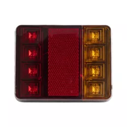 TAILIGHT 999-0255 Πίσω Φανάρι Οχημάτων LED 9W 360lm 140° DC 12V Αδιάβροχο IP66 Πορτοκαλί & Κόκκινο & Ψυχρό Λευκό 6000K - Μ12 x Π9.5 x Υ2cm - Πακέτο 2 Τεμαχίων - 1 Χρόνο Εγγύηση