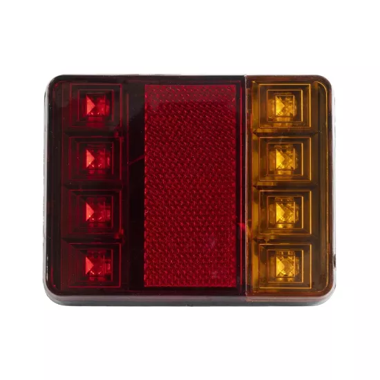 TAILIGHT 999-0255 Πίσω Φανάρι Οχημάτων LED 9W 360lm 140° DC 12V Αδιάβροχο IP66 Πορτοκαλί & Κόκκινο & Ψυχρό Λευκό 6000K - Μ12 x Π9.5 x Υ2cm - Πακέτο 2 Τεμαχίων - 1 Χρόνο Εγγύηση