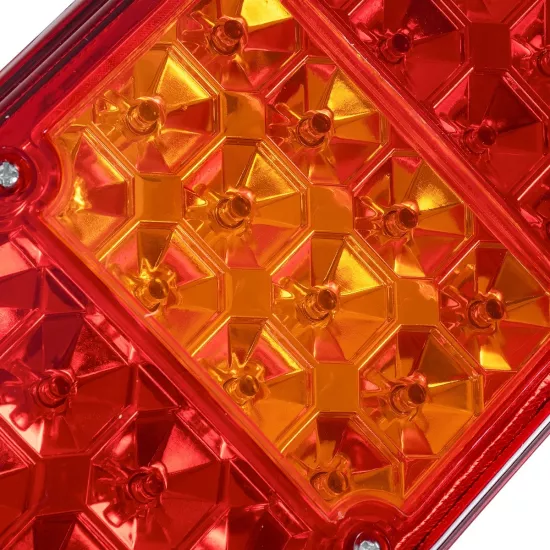 TAILIGHT 999-0256 Πίσω Φανάρι Οχημάτων LED 9W 360lm 180° DC 24V Αδιάβροχο IP66 Πορτοκαλί & Κόκκινο & Ψυχρό Λευκό 6000K - Πακέτο 2 Τεμαχίων - Μ46 x Π13 x Υ7cm - 1 Χρόνο Εγγύηση
