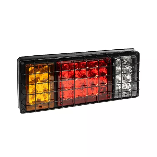 TAILIGHT 999-0258 Πίσω Φανάρι Οχημάτων LED 9W 360lm 180° DC 24V Αδιάβροχο IP66 Πορτοκαλί & Κόκκινο & Ψυχρό Λευκό 6000K - Μ34.5 x Π5.5 x Υ15cm - Πακέτο 2 Τεμαχίων - 1 Χρόνο Εγγύηση