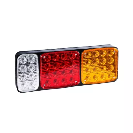 TAILIGHT 999-0259 Πίσω Φανάρι Οχημάτων LED 9W 360lm 180° DC 24V Αδιάβροχο IP66 Πορτοκαλί & Κόκκινο & Ψυχρό Λευκό 6000K - Μ42 x Π4.3 x Υ15.4cm - Πακέτο 2 Τεμαχίων - 1 Χρόνο Εγγύηση