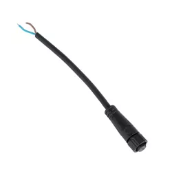 CONNECTOR 999-0265 2 Pin Σύνδεσμος Τροφοδοσίας για Wall Washers & Προβολείς με Είσοδο 2 x 0.25mm2 & Έξοδο 1 x Αρσενικό Βύσμα Αδιάβροχο IP65 - Μαύρο - Μ20 x Π1.5 x Υ1.5cm