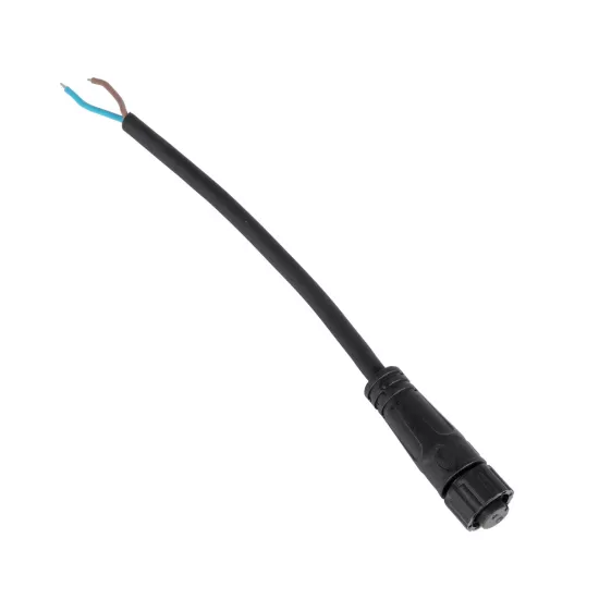 CONNECTOR 999-0265 2 Pin Σύνδεσμος Τροφοδοσίας για Wall Washers & Προβολείς με Είσοδο 2 x 0.25mm2 & Έξοδο 1 x Αρσενικό Βύσμα Αδιάβροχο IP65 - Μαύρο - Μ20 x Π1.5 x Υ1.5cm
