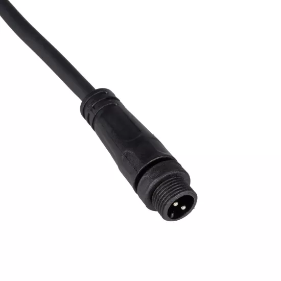 CONNECTOR 999-0266 2 Pin Σύνδεσμος Τροφοδοσίας για Wall Washers & Προβολείς με Είσοδο 2 x 0.25mm2 & Έξοδο 1 x Θηλυκό Βύσμα Αδιάβροχο IP65 - Μαύρο - Μ20 x Π1.5 x Υ1.5cm