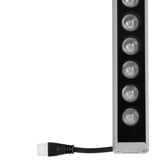 WASHERPANDA 999-0272 Μπάρα Φωτισμού Wall Washer LED 36W 3960lm 15° DC 24V Αδιάβροχο IP67 Θερμό Λευκό 2700K Dimmable - Bridgelux SMD Chip - Γκρι Ανθρακί - Μ100 x Π4 x Υ3cm - 3 Χρόνια Εγγύηση