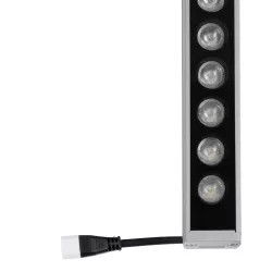 WASHERPANDA 999-0273 Μπάρα Φωτισμού Wall Washer LED 36W 4140lm 15° DC 24V Αδιάβροχο IP67 Φυσικό Λευκό 4500K Dimmable - Bridgelux SMD Chip - Γκρι Ανθρακί - Μ100 x Π4 x Υ3cm - 3 Χρόνια Εγγύηση