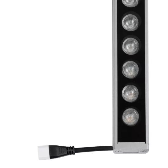 WASHERPANDA 999-0273 Μπάρα Φωτισμού Wall Washer LED 36W 4140lm 15° DC 24V Αδιάβροχο IP67 Φυσικό Λευκό 4500K Dimmable - Bridgelux SMD Chip - Γκρι Ανθρακί - Μ100 x Π4 x Υ3cm - 3 Χρόνια Εγγύηση