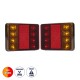 79931 Ζευγάρι Universal Φανάρια για Τρέιλερ LED - DC 12V - Κόκκινο - Πορτοκαλί - Αδιάβροχα IP66 - Μ12 x Π9.5 x Υ2cm - 2 Χρόνια Εγγύηση