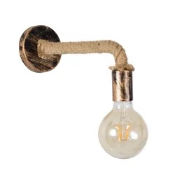 CENADEL 01135 Vintage Φωτιστικό Τοίχου - Απλίκα με Ντουί 1 x E27 AC 220-240V IP20 - Χάλκινο & Μπεζ - Μ29 x Π10 x Υ15cm