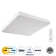 KAMALA 61211-S Πλαφονιέρα Οροφής LED CCT 100W 11020lm 120° AC 220-240V - Εναλλαγή Φωτισμού μέσω Τηλεχειριστηρίου All In One Ψυχρό 6000k+Φυσικό 4500k+Θερμό 2700k Dimmable Μ80 x Π80 x Υ8cm - Λευκό - 3 Years Warranty