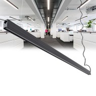 MARKET 61021-P Γραμμικό Κρεμαστό Φωτιστικό Linear LED 18W 2200lm 60° AC 220-240V Μ120 x Π2 x Υ4cm Φυσικό Λευκό 4500K - Μαύρο - 3 Years Warranty