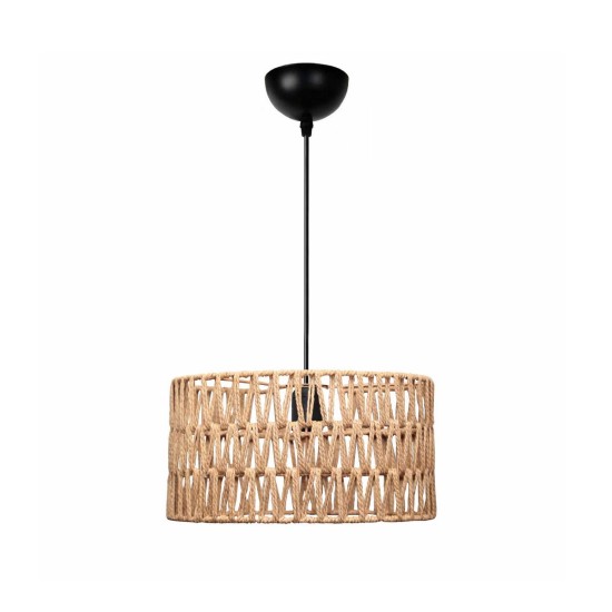 POMEGRANDE 204-0166 Boho Κρεμαστό Φωτιστικό Kαπέλο Μονόφωτο 1 x E27 IP20 Μπεζ Σχοινί - Μ30 x Π30 x Υ16cm POMEGRANDE 204-0166 Boho Κρεμαστό Φωτιστικό Kαπέλο Μονόφωτο 1 x E27 IP20 Μπεζ Σχοινί - Μ30 x Π30 x Υ16cm
