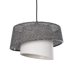 ALINA 203-0130 Μοντέρνο Κρεμαστό Φωτιστικό Οροφής με Ντουί 1 x E27 AC 220-240V IP20 - Γκρι & Λευκό - Μ30 x Π30 x Υ20cm