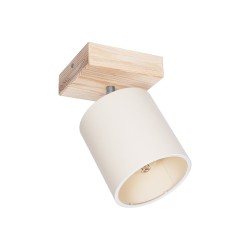 CUP 203-0060 Vintage Φωτιστικό Οροφής με Ντουί 1 x E27 AC 220-240V IP20 - Λευκό & Μπεζ - Μ14.5 x Π14.5 x Υ25cm