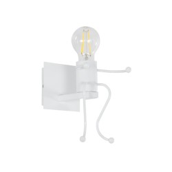 LITTLEMAN 01389 Μοντέρνο Φωτιστικό Τοίχου - Απλίκα με Ντουί 1 x E27 AC 220-240V IP20 - Λευκό - Μ12 x Π19 x Υ17cm