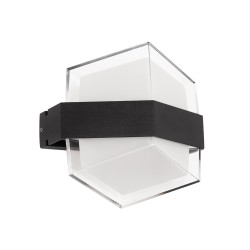 EMPIRE 60781 Μοντέρνο Φωτιστικό Τοίχου - Απλίκα LED 12W 1200lm 120° AC 220-240V Αδιάβροχο IP65 Θερμό Λευκό 2700K - Bridgelux SMD Chip & TÜV SÜD Driver - Μαύρο Ματ - Μ18.5 x Π10 x Υ17.5cm - 3 Χρόνια Εγγύηση