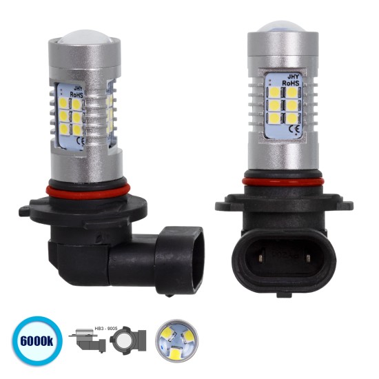 85605 HB3 9005 JHY Line KIT Βασικού Φωτισμού Αυτοκινήτου & Μοτοσυκλέτας 2nd Generation Can-Bus Series LED SMD 3030 80W 8000lm DC 12V Αδιάβροχο IP65 Ψυχρό Λευκό 6000K