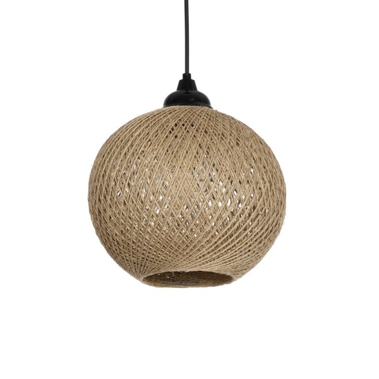 SOLEI 205-0003 Boho Κρεμαστό Φωτιστικό Οροφής με Ντουί 1 x E27 AC 220-240V IP20 - Μπεζ - M20 x Π20 x Υ25cm