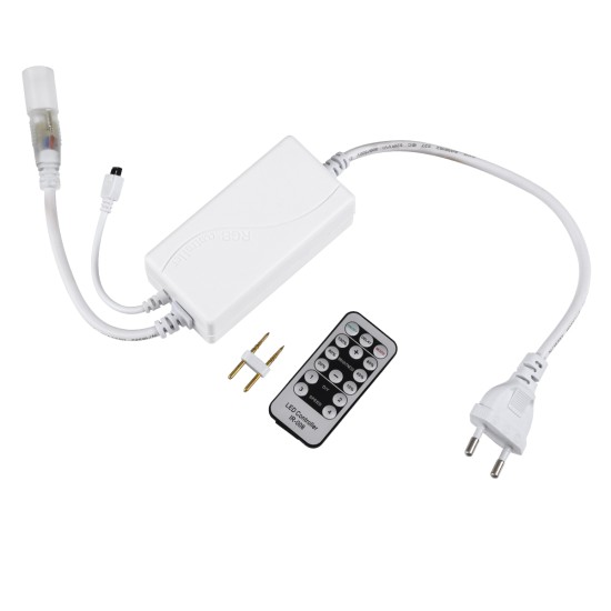 70646 Single Color Dimmer με Ασύρματο Χειριστήριο IR - Μεταλλάκτης Τροφοδοσίας AC/DC 230V IP20 για TUBE 360° Degree Neon Flex LED Μονόχρωμη 2 Pin Max 1500W - Έως 100 Μέτρα 70646 Single Color Dimmer με Ασύρματο Χειριστήριο IR - Μεταλλάκτης Τροφοδοσίας AC/DC 230V IP20 για TUBE 360° Degree Neon Flex LED Μονόχρωμη 2 Pin Max 1500W - Έως 100 Μέτρα