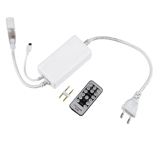 70646 Single Color Dimmer με Ασύρματο Χειριστήριο IR - Μεταλλάκτης Τροφοδοσίας AC/DC 230V IP20 για TUBE 360° Degree Neon Flex LED Μονόχρωμη 2 Pin Max 1500W - Έως 100 Μέτρα 70646 Single Color Dimmer με Ασύρματο Χειριστήριο IR - Μεταλλάκτης Τροφοδοσίας AC/DC 230V IP20 για TUBE 360° Degree Neon Flex LED Μονόχρωμη 2 Pin Max 1500W - Έως 100 Μέτρα