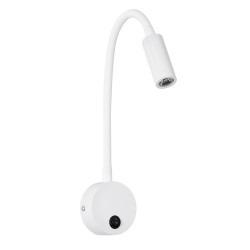 GOOSE 61688 Μοντέρνο Φωτιστικό Τοίχου - Απλίκα Ξενοδοχείου Reading Light LED 3W 300lm 36° AC 220-240V IP20 Θερμό Λευκό 2700K - CREE XPE Chip & TÜV SÜD Driver - Λευκό Ματ - Μ6.5 x Π15 x Υ24.5cm - 3 Χρόνια Εγγύηση