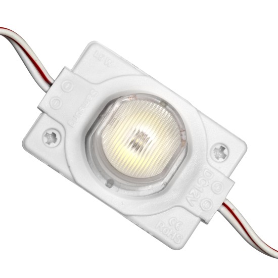 MODULICO 73708 Module LED 1.5W 180lm 120° DC 12V Αδιάβροχο IP65 1 x SMD3030 Chip Ψυχρό Λευκό 6000K Dimmable - Μ4 x Π3 x Υ1cm - Πακέτο 20 Τεμαχίων - 3 Χρόνια Εγγύηση