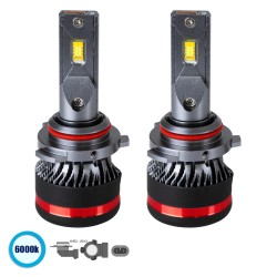 LEDKITM8PRO 82091 Λάμπα HIR2 9012 CANbus LED 60W/120W 6000lm/12000lm 360° DC 12-24V Αδιάβροχο IP65 Ψυχρό Λευκό 6000K - CREE COB Chip - Μ3.1 x Π3.1 x Υ7.5cm - Πακέτο 2 Τεμαχίων - 2 Χρόνια Εγγύηση