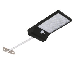 RASOL 71469 Προβολέας με Ανιχνευτή PIR / Αισθητήρα Κίνησης LED 4W 200lm 120° DC 5V με Φωτοβολταϊκό Panel 5V 0.3W & Επαναφορτιζόμενη Μπαταρία Li-ion 3.2V 2200mAh Αδιάβροχο IP65 Ψυχρό Λευκό 6000K - Sanan SMD Chip - Μαύρο - Μ18.5 x Π11 x Υ3cm - 2 Χρόνια 