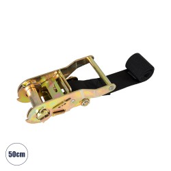 TREEBASE 90477 Ιμάντας με Καστάνια για Τοποθέτηση Φωτιστικών Σποτ σε κορμό Φυτών & Δέντρων - Μαύρο & Χρυσό - Μ50 x Π7.5 x Υ5cm