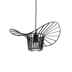 LUMINOVA 61462 Μοντέρνο Κρεμαστό Φωτιστικό Οροφής με Ντουί 1 x E27 AC 220-240V IP20 - Μαύρο - Μ40 x Π40 x Υ20cm