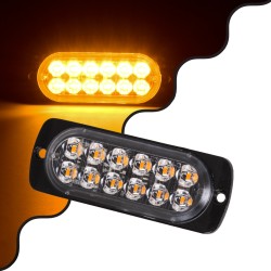 85264 PRO Series Μπάρα Σήμανσης Οχήματος Οδικής Βοήθείας για Αυτοκίνητα & Φορτηγά Φωτισμού STROBE LED SMD 3030 12W DC 12-24V Αδιάβροχη IP65 Πορτοκαλί
