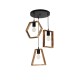 EMBER 201-0102 Vintage Κρεμαστό Φωτιστικό Φιγούρα Τρίφωτο 3 x E27 IP20 Μαύρο Μέταλλο με Καφέ Ξύλο - Μ50 x Π50 x Υ70cm EMBER 201-0102 Vintage Κρεμαστό Φωτιστικό Φιγούρα Τρίφωτο 3 x E27 IP20 Μαύρο Μέταλλο με Καφέ Ξύλο - Μ50 x Π50 x Υ70cm