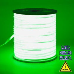 NEOTUBE 70584 Ταινία Neon Flex LED 12W/m 600lm/m 360° DC 24V Αδιάβροχο IP65 120 x SMD2835 Chip/m Πράσινο Dimmable - Sanan SMD Chip - Μ100 x Π1.3 x Υ1.3cm - 3 Χρόνια Εγγύηση