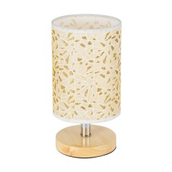 MOSAIC 01262 Κλασικό Επιτραπέζιο Φωτιστικό Πορτατίφ με Ντουί 1 x E27 AC 220-240V IP20 - Μπεζ & Χρυσό - Μ14 x Π14 x Υ26cm