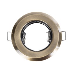 DELTA 77813 Χωνευτή Βάση για Σποτ MR16 με Ντουί GU10/GU5.3 IP20 - Μπρούτζινο - Μ8.3 x Π8.3 x Υ3.1cm / Q6cm