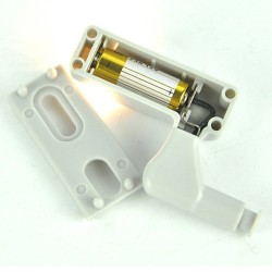 Φωτιστικό Ντουλάπας LED για Μεντεσέ με Διακόπτη On/Off Κουμπωτό με Μπαταρία(Δεν συμπεριλαμβάνεται) Θερμό Λευκό 3000k GloboStar 07031